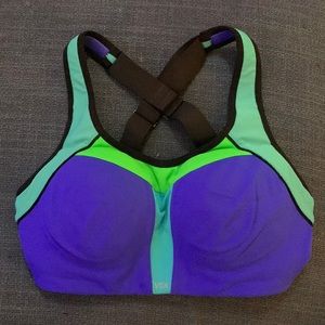 32C Blue/green/turquoise Victoria Secret Sport VSX Sports Bra